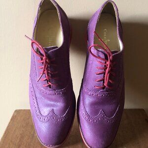 Cole Haan Purple Oxford Suede Loafers